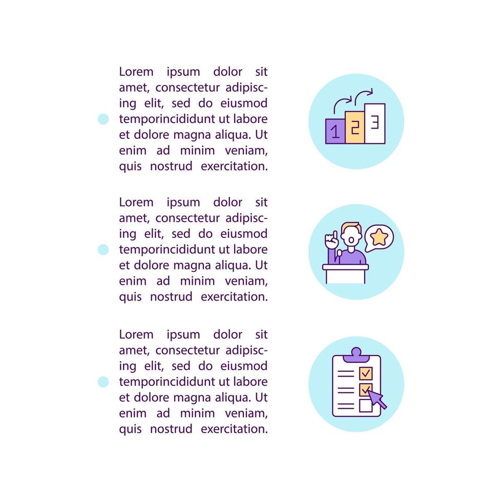 gebouw autoriteit concept lijn pictogrammen met tekst. ppt-pagina vectorsjabloon met kopie ruimte. brochure, tijdschrift, nieuwsbriefontwerpelement. groei en checklist lineaire illustraties op wit vector