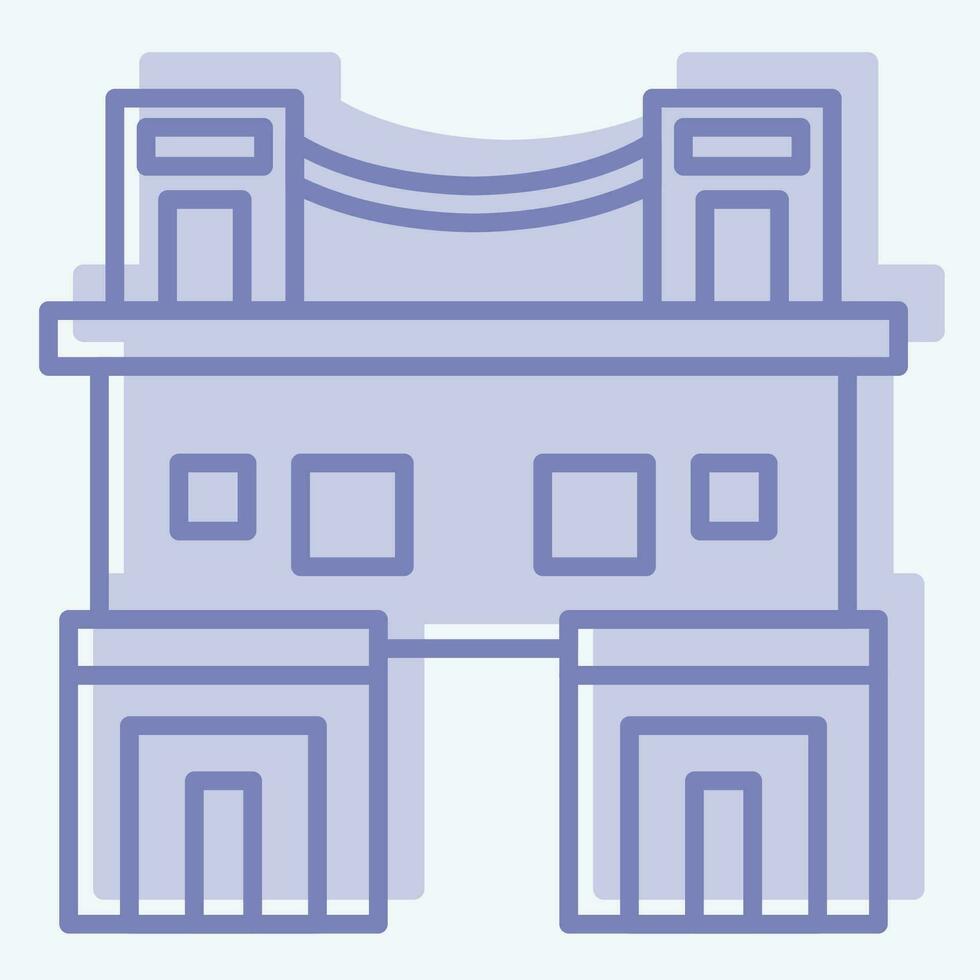 icoon stad- huis. verwant naar accommodaties symbool. twee toon stijl. gemakkelijk ontwerp bewerkbaar. gemakkelijk illustratie vector