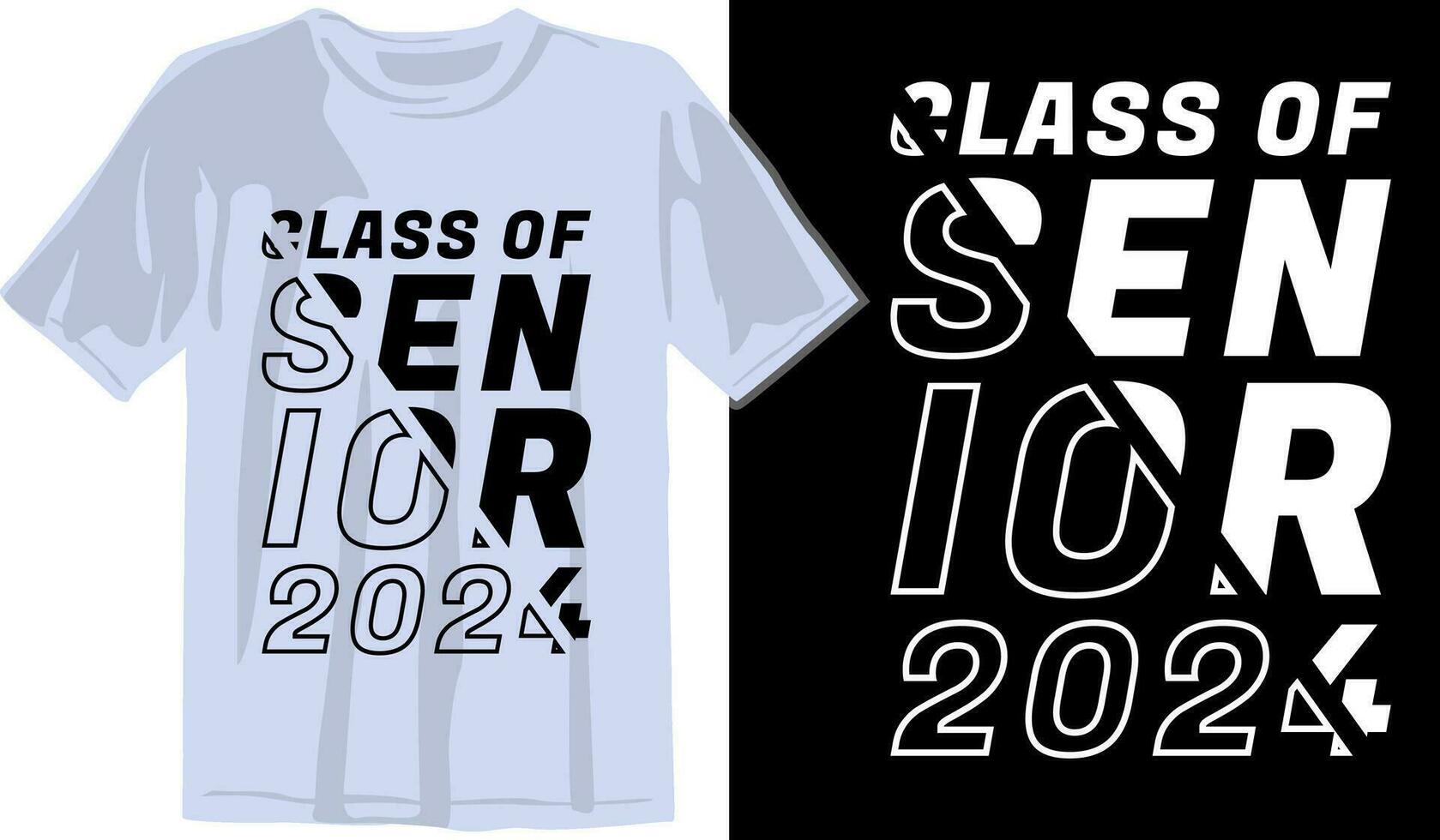 senior klasse groet, uitnodiging kaart. tekst voor diploma uitreiking ontwerp, felicitatie evenement, t-shirt, partij, hoog school- of college afstuderen. senior 2024 klasse van 2024 diploma uitreiking vector