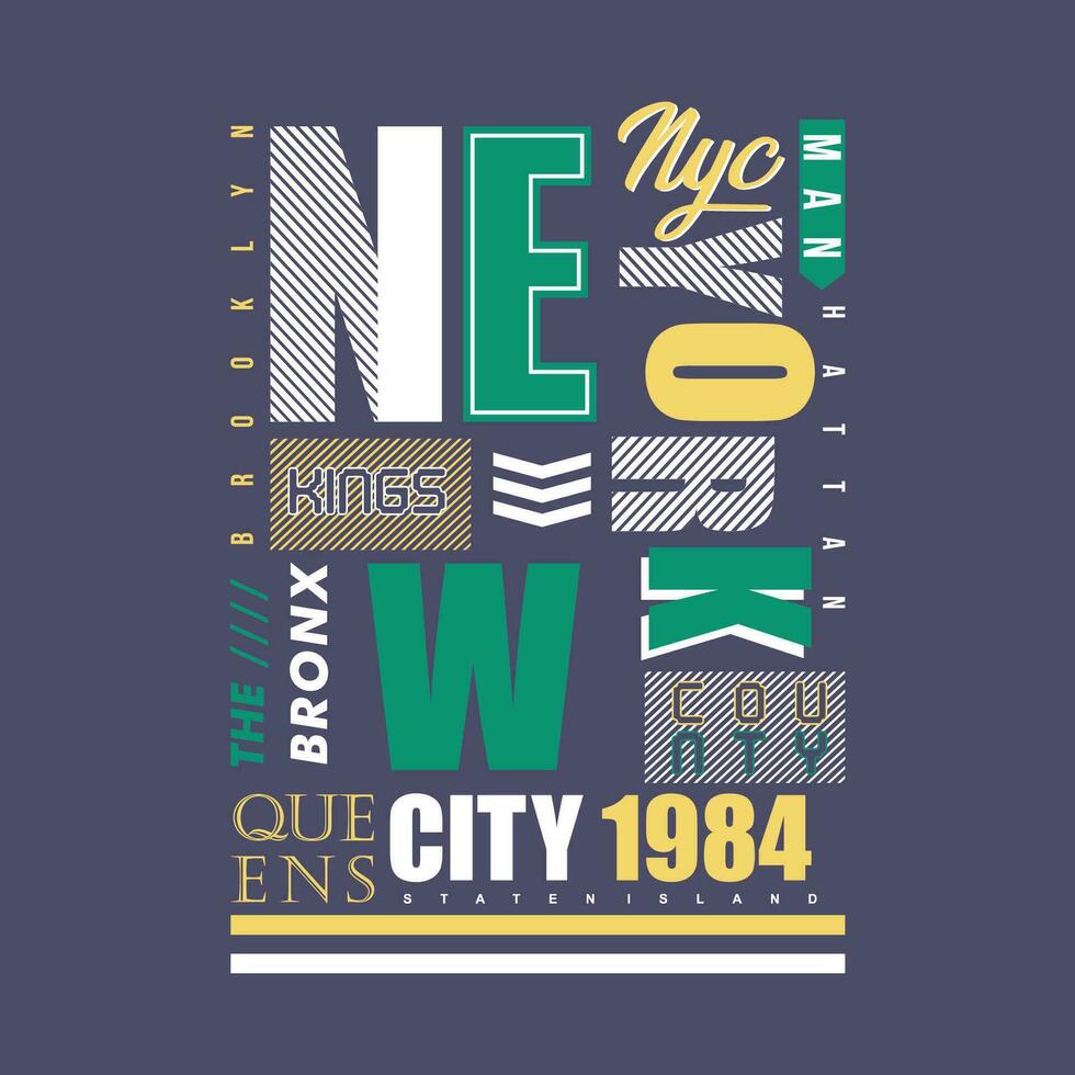 nieuw york stad grafisch typografie vector, t overhemd ontwerp, illustratie, mooi zo voor gewoontjes stijl vector