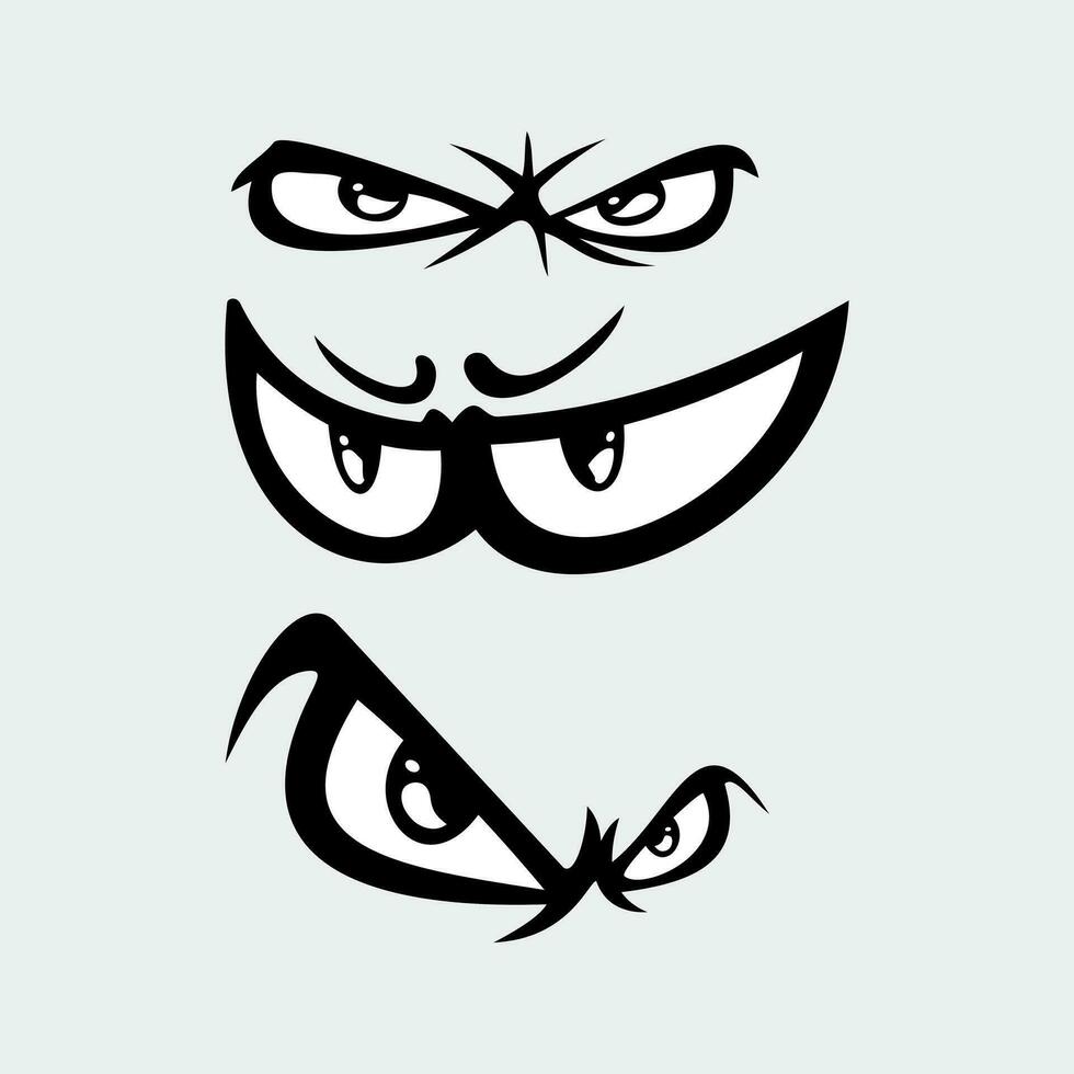 oog emoticon populair voor afdrukken en snijdend sticker vector