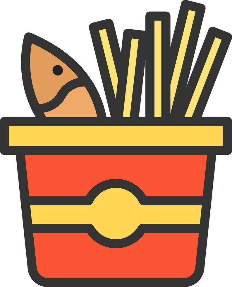 vis en chips icoon vector afbeelding. geschikt voor mobiel appjes, web apps en afdrukken media.
