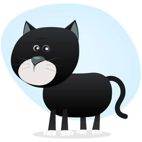 Cartoon zwarte kat vector