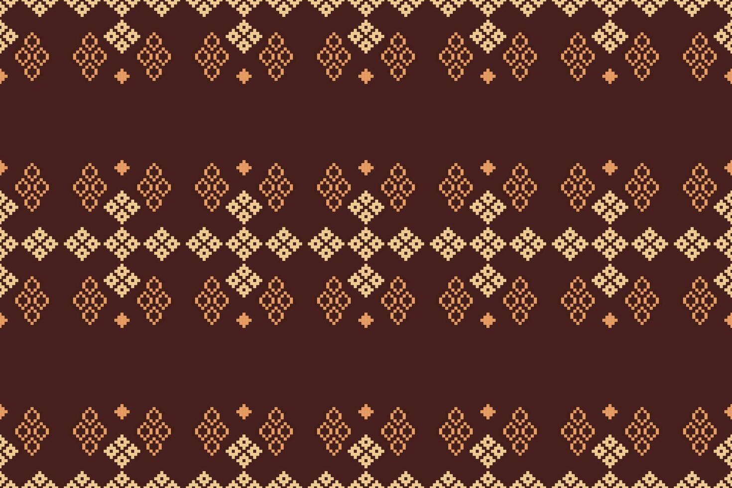 etnisch ikat kleding stof patroon meetkundig stijl.afrikaans ikat borduurwerk etnisch oosters patroon bruin achtergrond. abstract,vector,illustratie.textuur,kleding,lijst,decoratie,tapijt,motief. vector