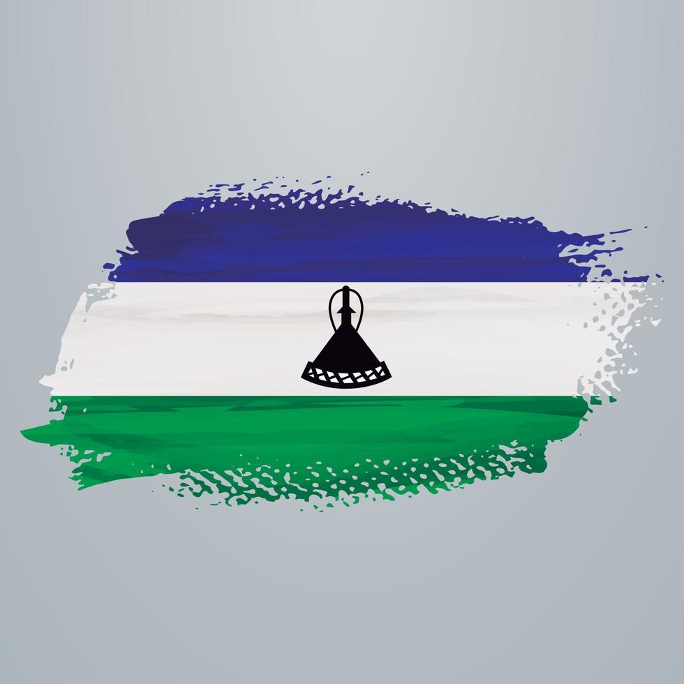 vlagborstel van lesotho vector