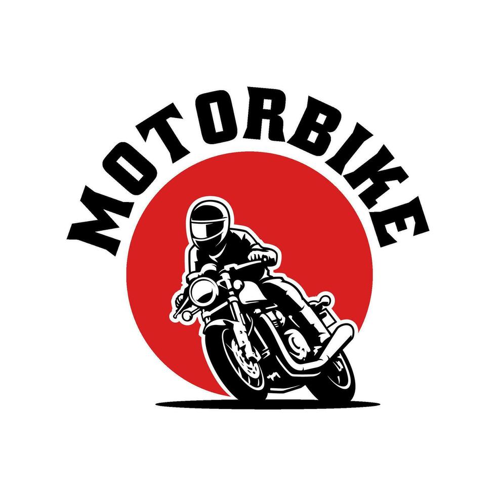 fietser rijden motorfiets illustratie logo vector geïsoleerd