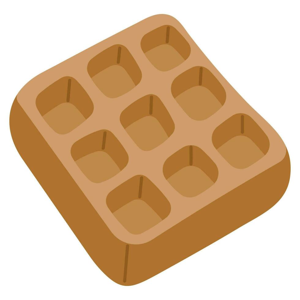 wafel single schattig Aan een wit achtergrond vector illustratie