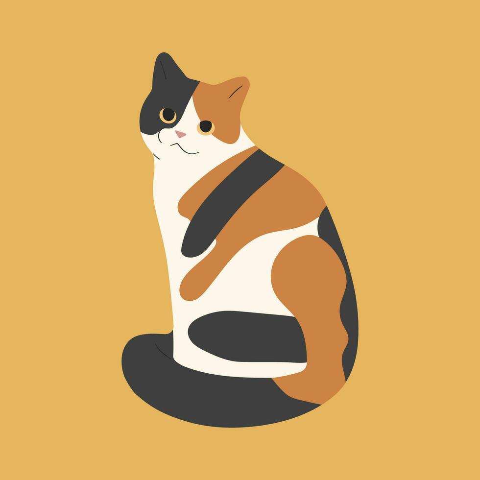 kat single schattig illustratie vector