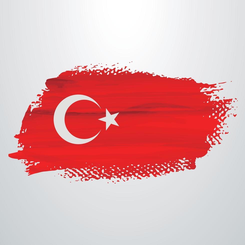 turkije vlag borstel vector