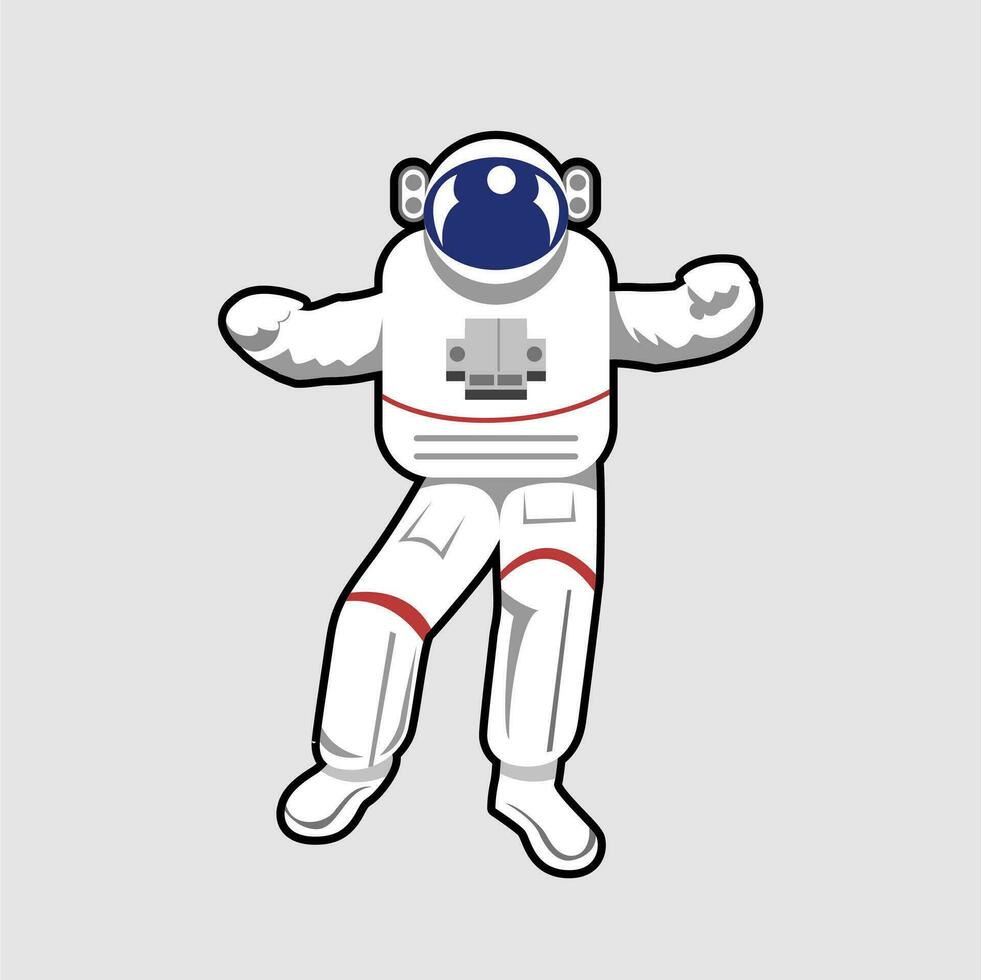 schattig astronaut illustratie ontwerpen met veel stijlen in buitenste ruimte vector