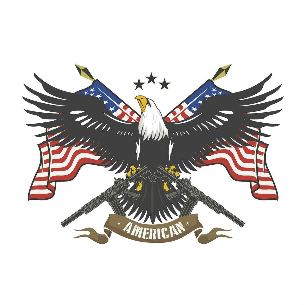 illustratie van elementen en symbolen verwant naar Verenigde staten Amerika vector