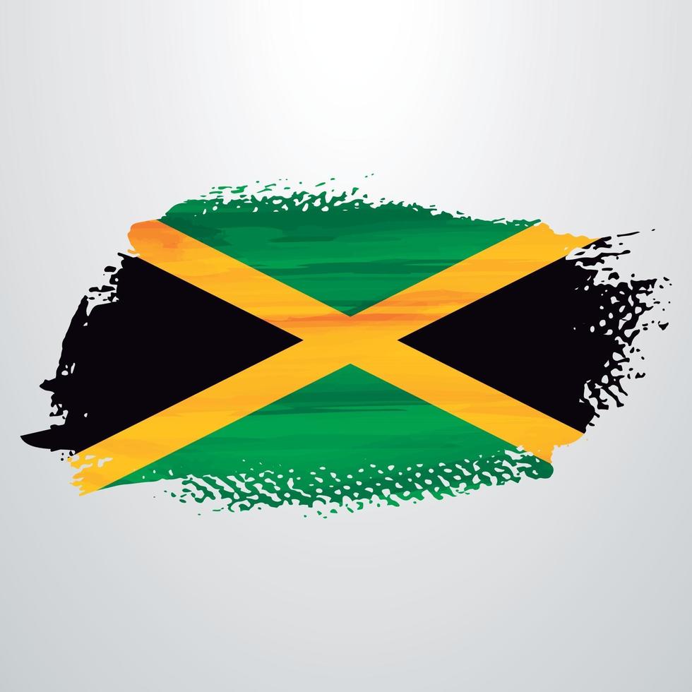 Jamaica vlag borstel flag vector