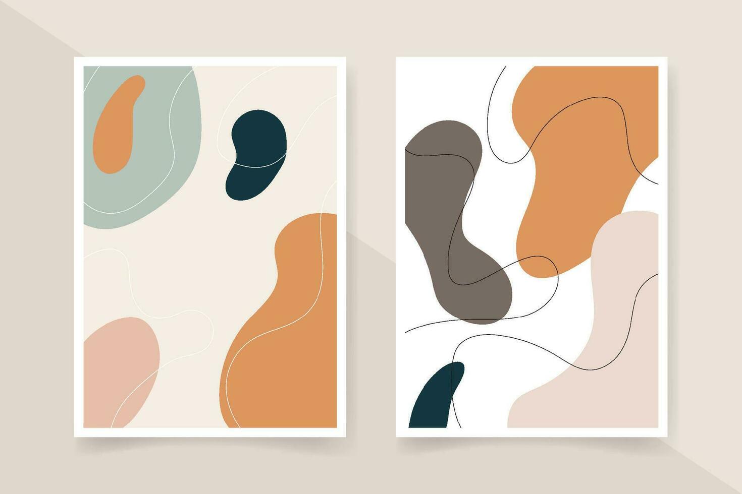 abstract posters set. hedendaags matisse biologisch vormen decoratief element. vector kunst afdrukken, muur decor.