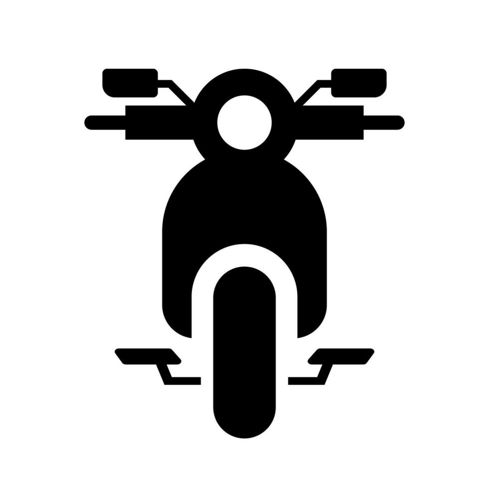 motorfiets silhouet icoon. motor scooter. vector. vector