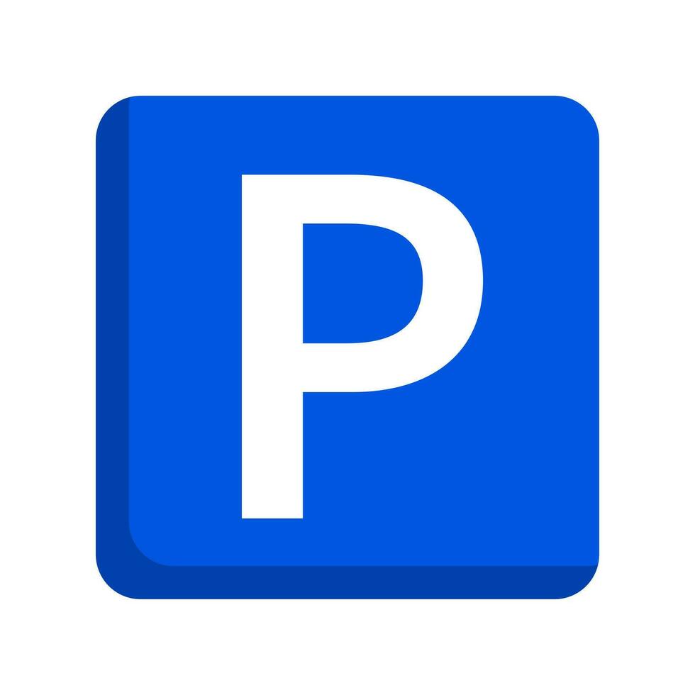 blauw parkeren Oppervlakte teken. vector. vector