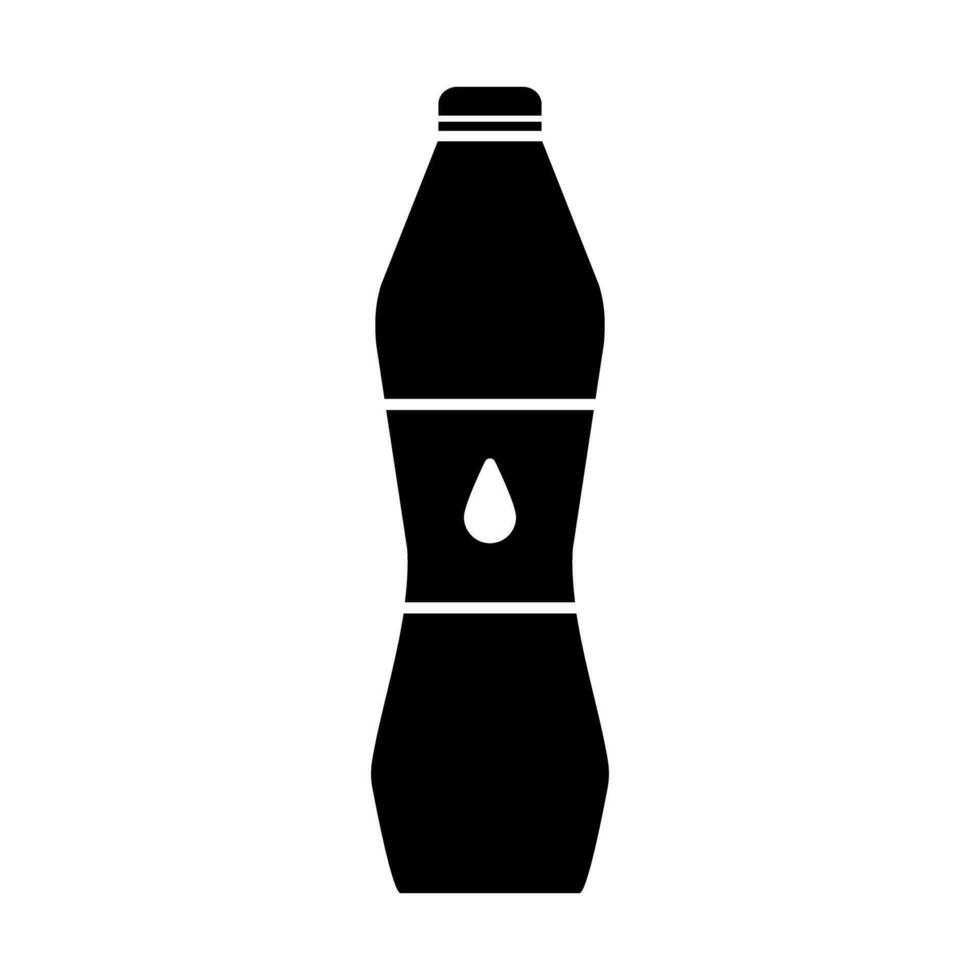 plastic fles silhouet icoon. drinken fles. drank. vector. vector