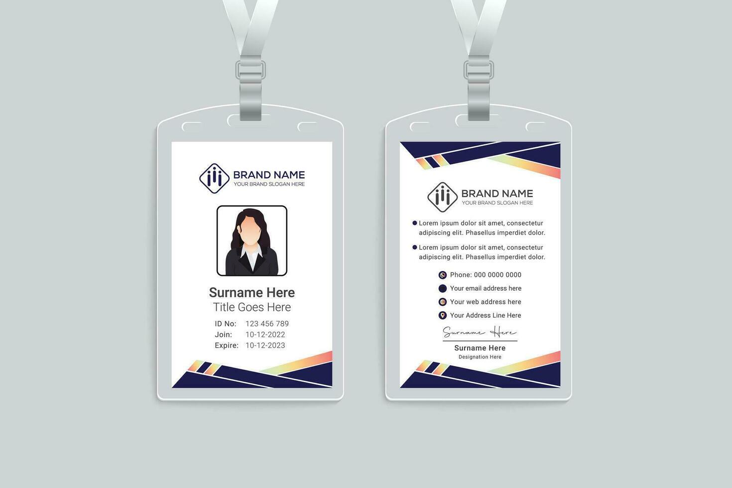 professioneel ID kaart kaart mockup vector