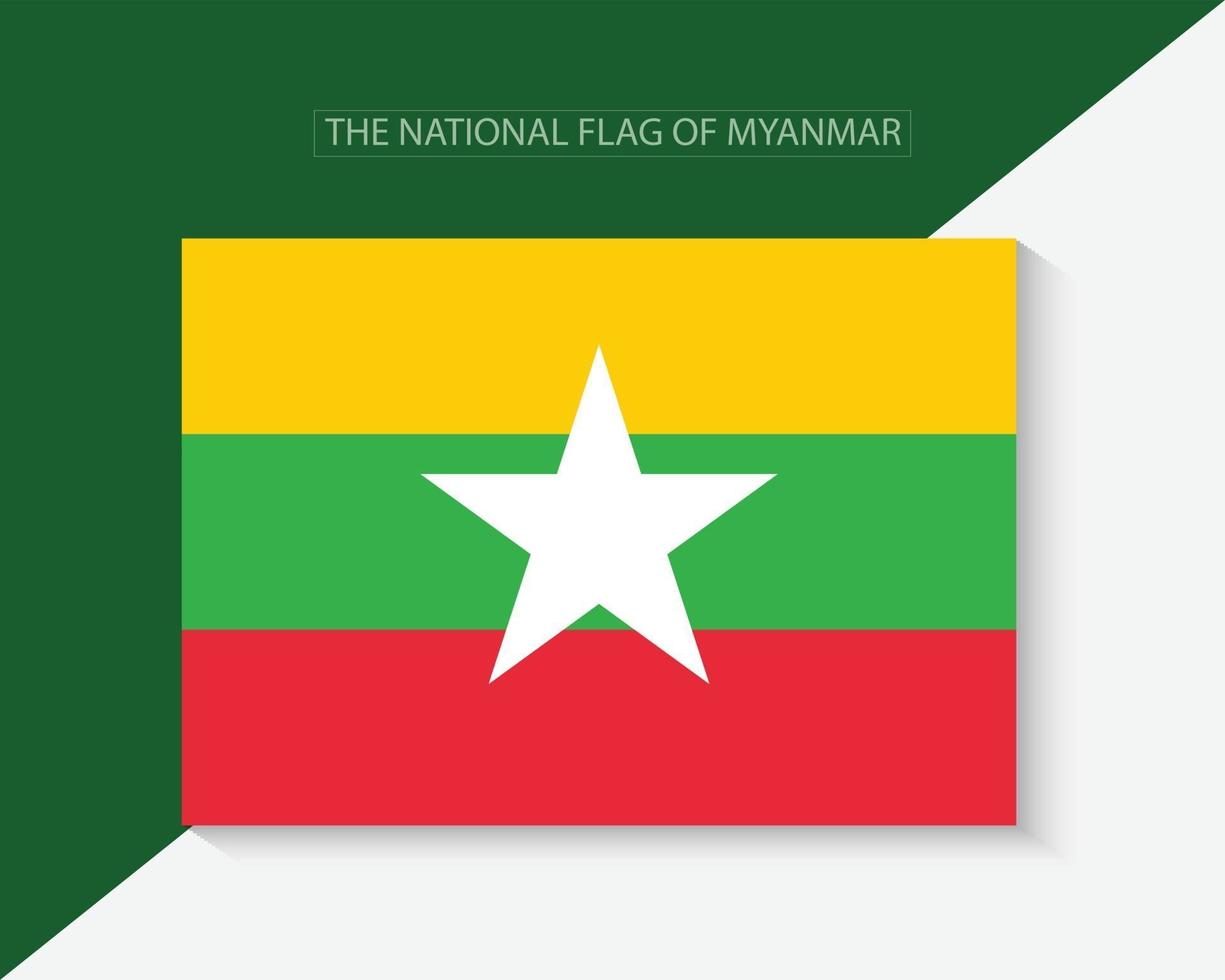 de nationale vlag van myanmar vectorontwerp vector