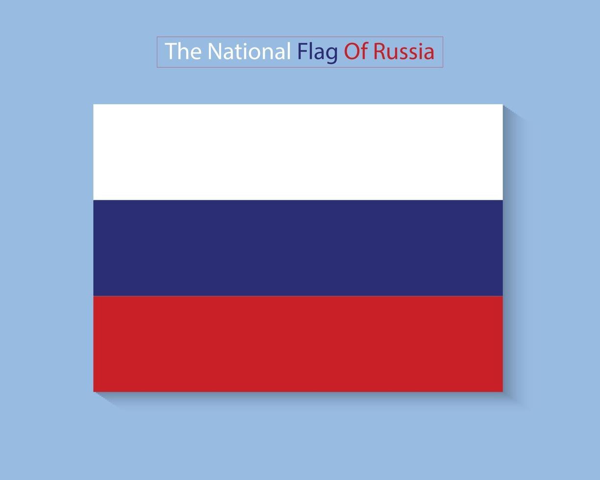 de nationale vlag van rusland vector design