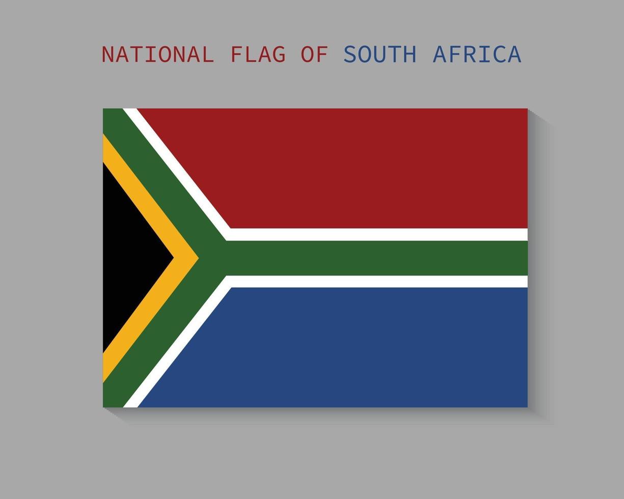 de nationale vlag van Zuid-Afrika vectorontwerp vector