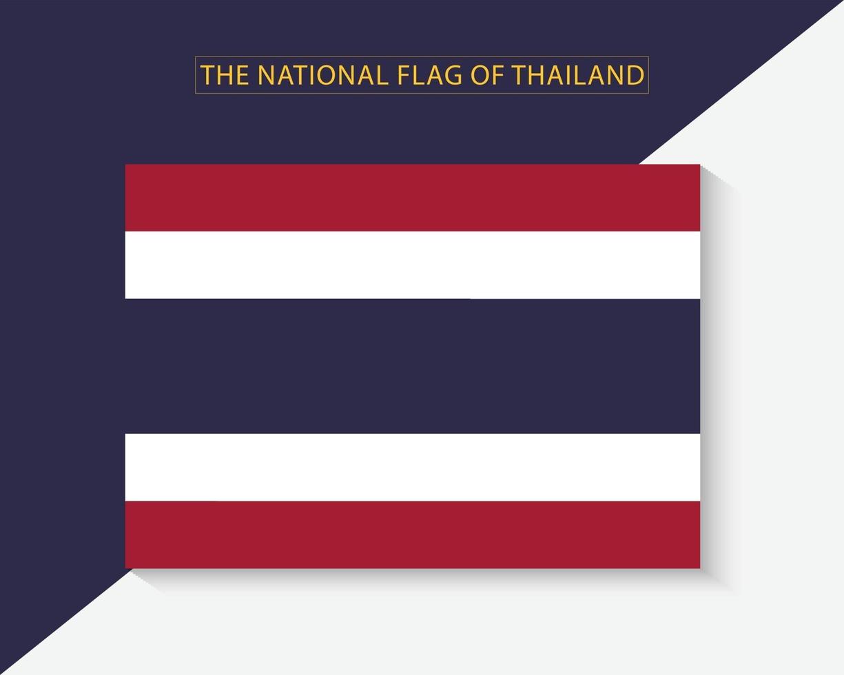 de nationale vlag van thailand vector design