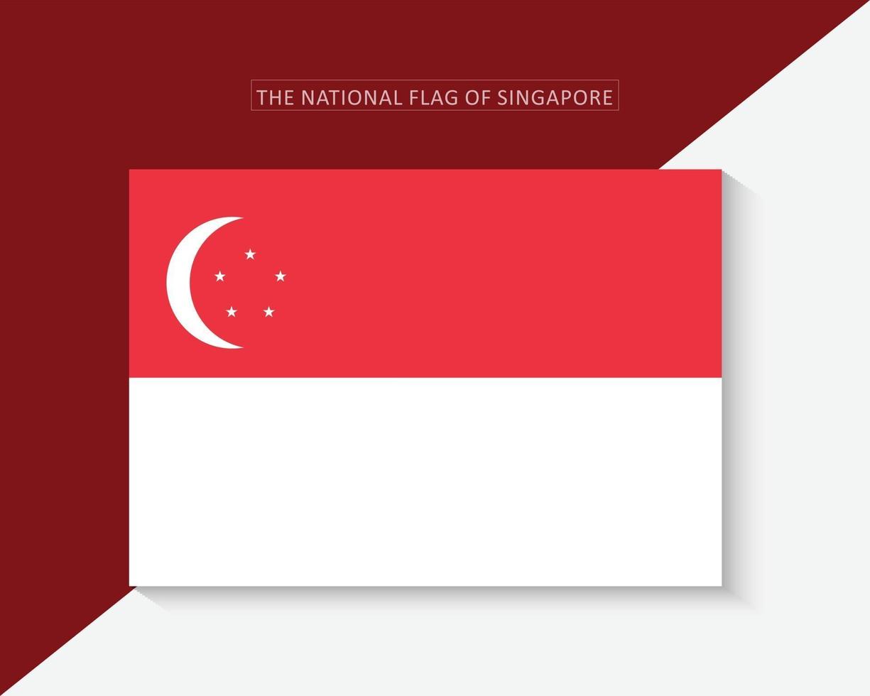 de nationale vlag van singapore vector design