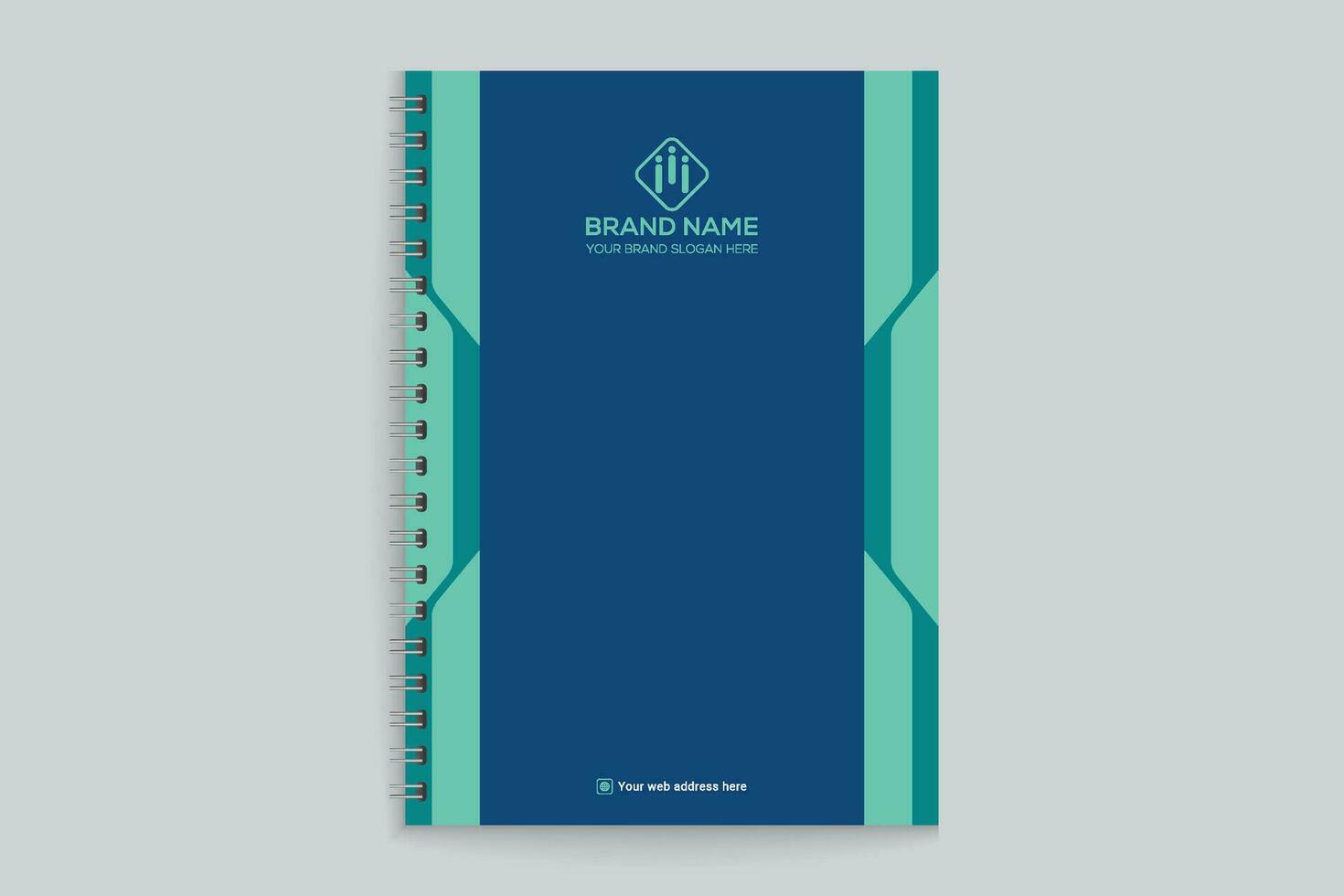 notitieboekje Hoes ontwerp met blauw kleur vector