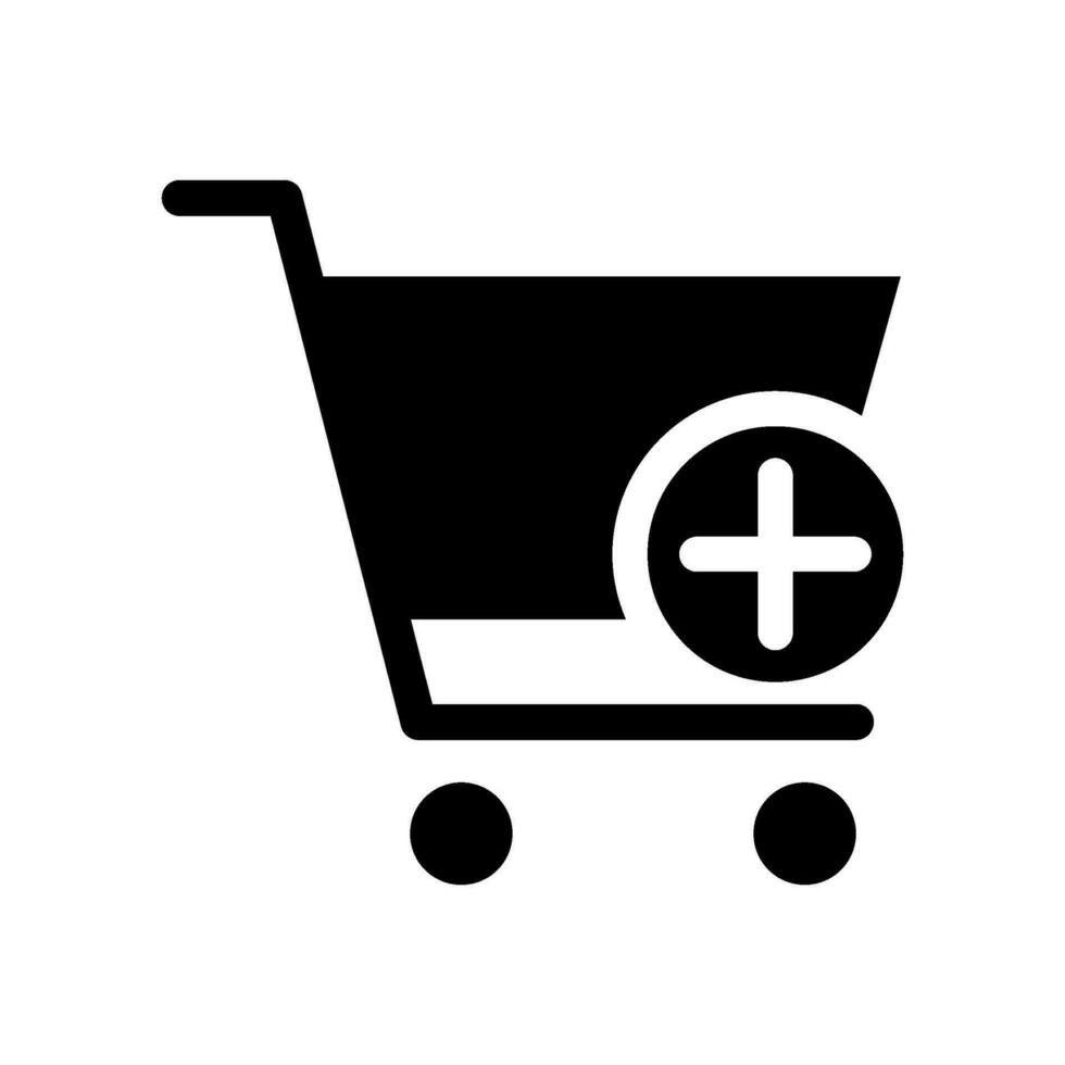 boodschappen doen kar icoon vector symbool ontwerp illustratie