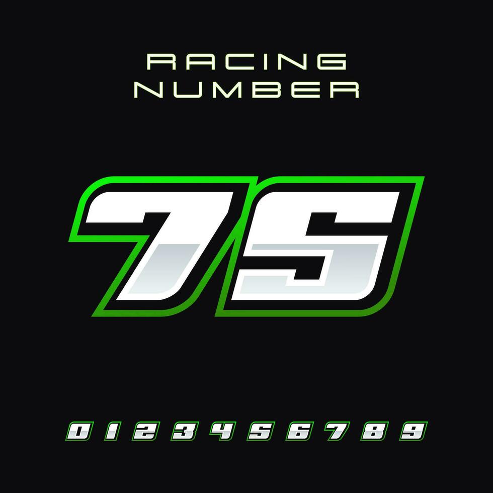 racing aantal vector ontwerp sjabloon 75