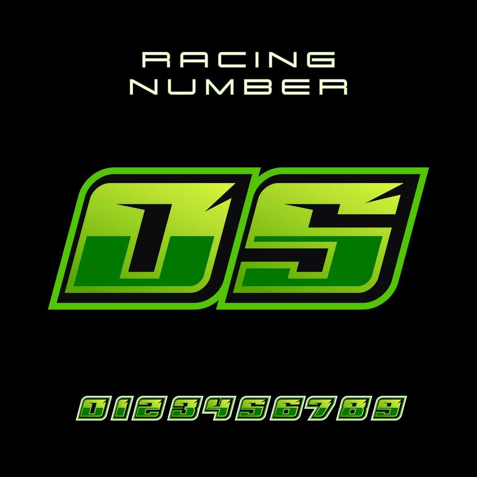 racing aantal 5 vector ontwerp sjabloon