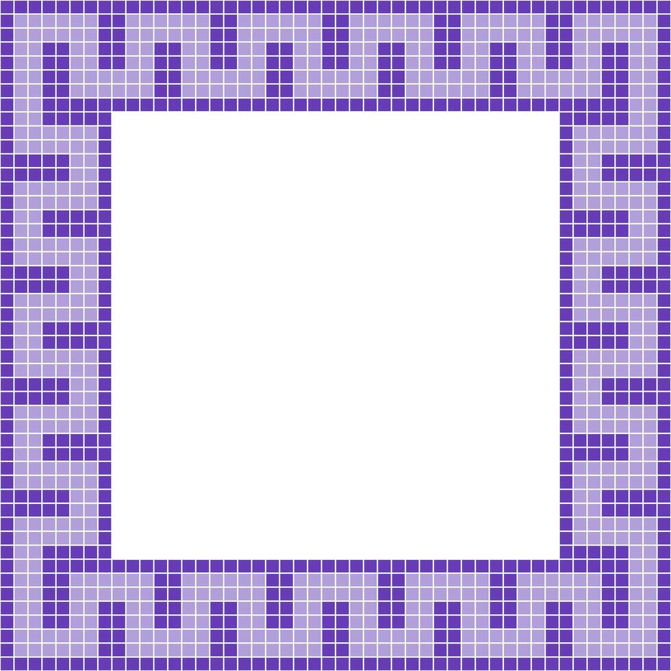 Purper tegel kader, mozaïek- tegel kader, tegel kader, naadloos patroon, mozaïek- naadloos patroon, mozaïek- tegels structuur of achtergrond. badkamer muur tegels, verdieping tegels met mooi patroon vector