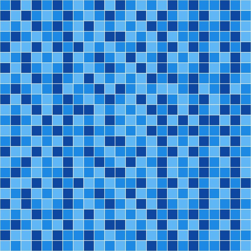 blauw tegel achtergrond, mozaïek- tegel achtergrond, tegel achtergrond, naadloos patroon, mozaïek- naadloos patroon, mozaïek- tegels structuur of achtergrond. badkamer muur tegels, zwemmen zwembad tegels. vector