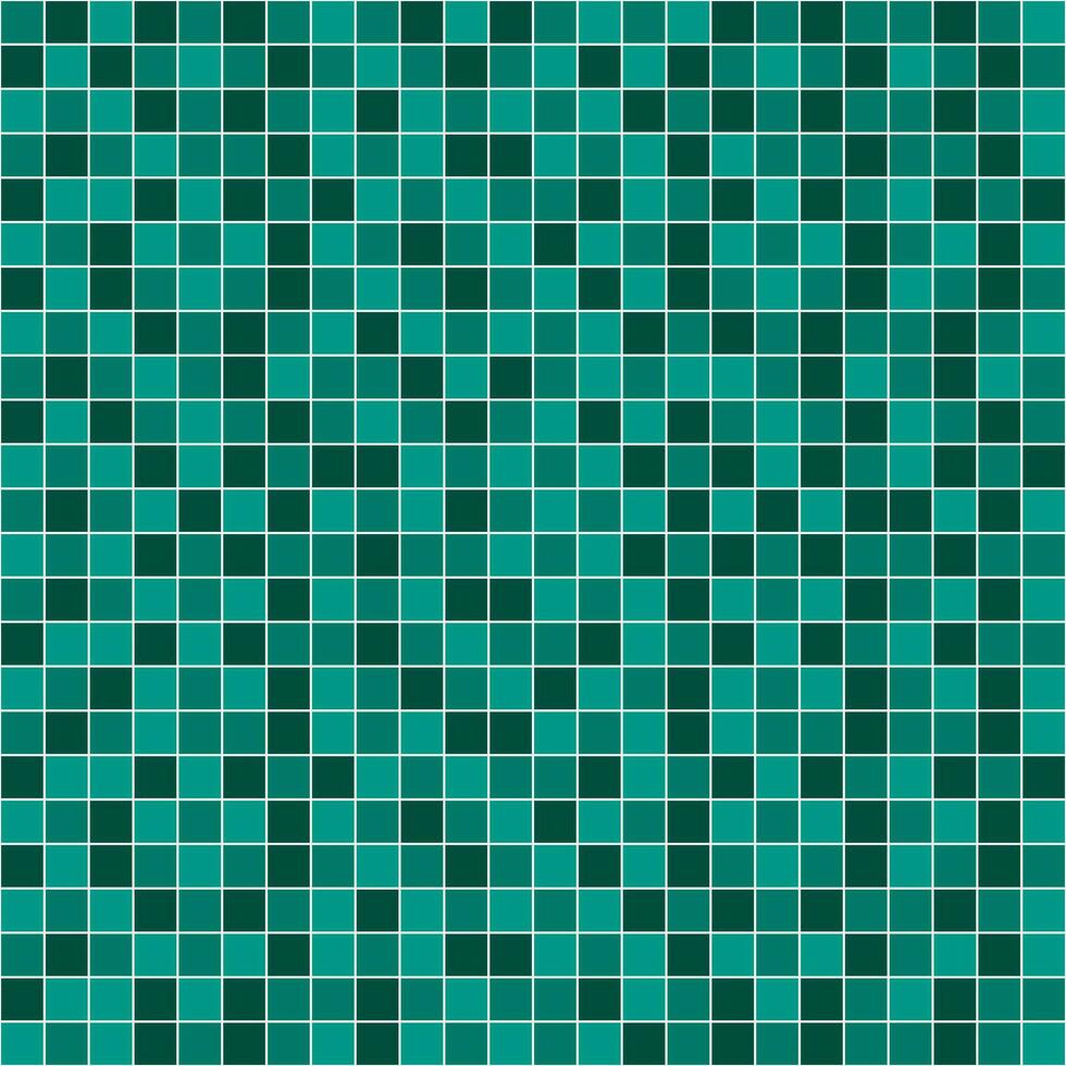 groen tegel achtergrond, mozaïek- tegel achtergrond, tegel achtergrond, naadloos patroon, mozaïek- naadloos patroon, mozaïek- tegels structuur of achtergrond. badkamer muur tegels, zwemmen zwembad tegels. vector