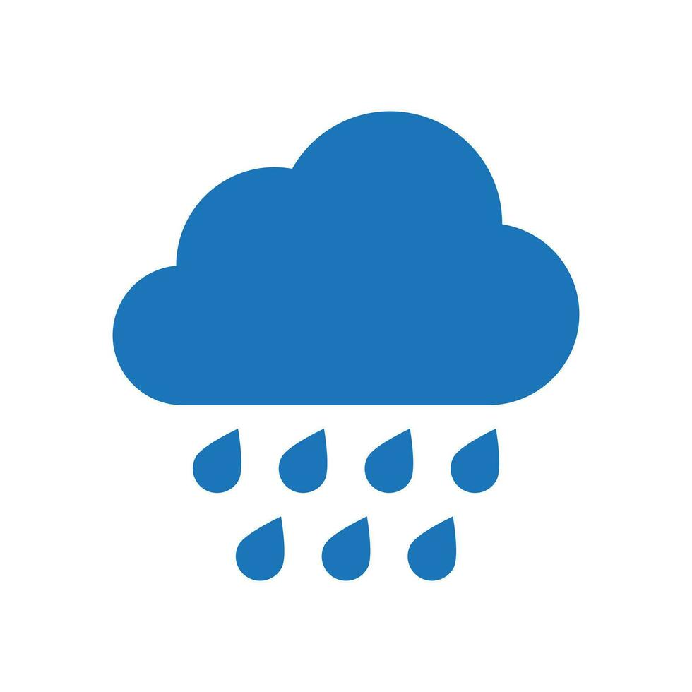 regen icoon in modieus vlak stijl. wolk regen symbool voor uw web plaats ontwerp, logo, app, ui. modern voorspelling storm teken. vector