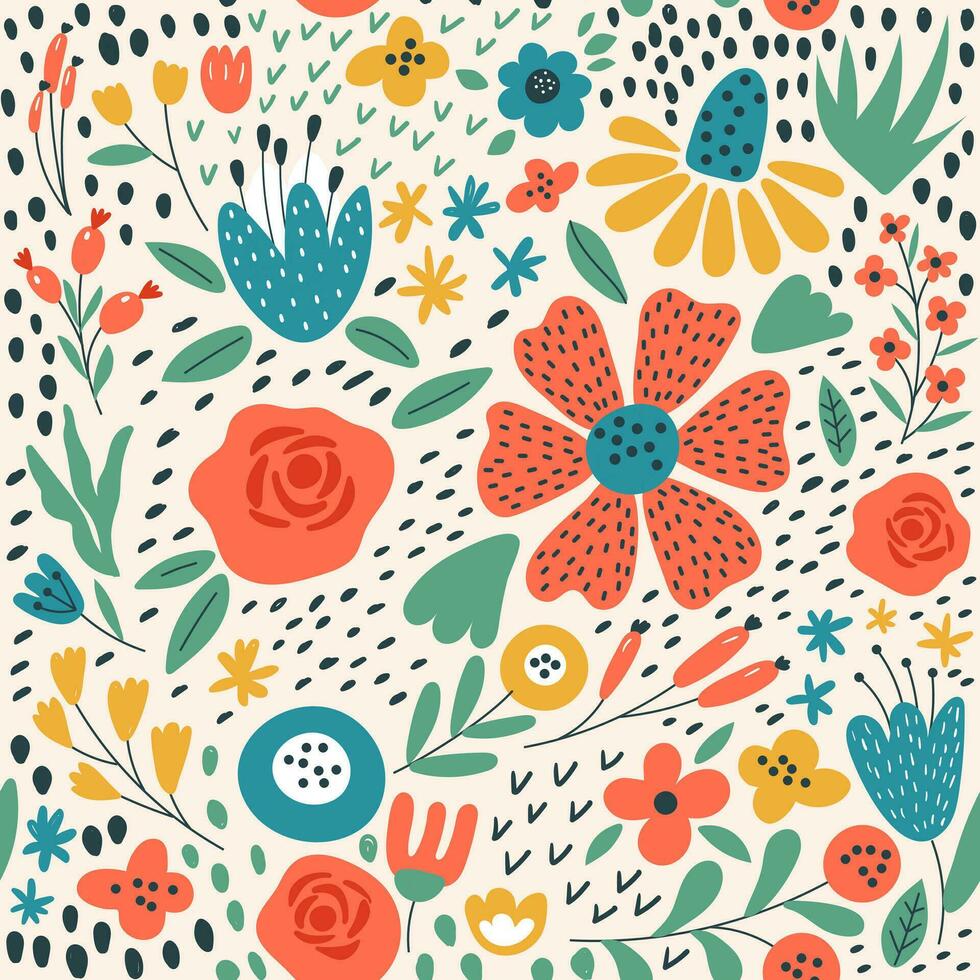 naadloos bloemen patroon. vector illustraties