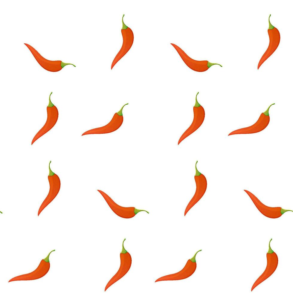 chili peper patroon naadloos voedsel groente. Mexicaans vector