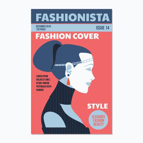 Vrouw Magazine Cover Design Boheemse thema vector