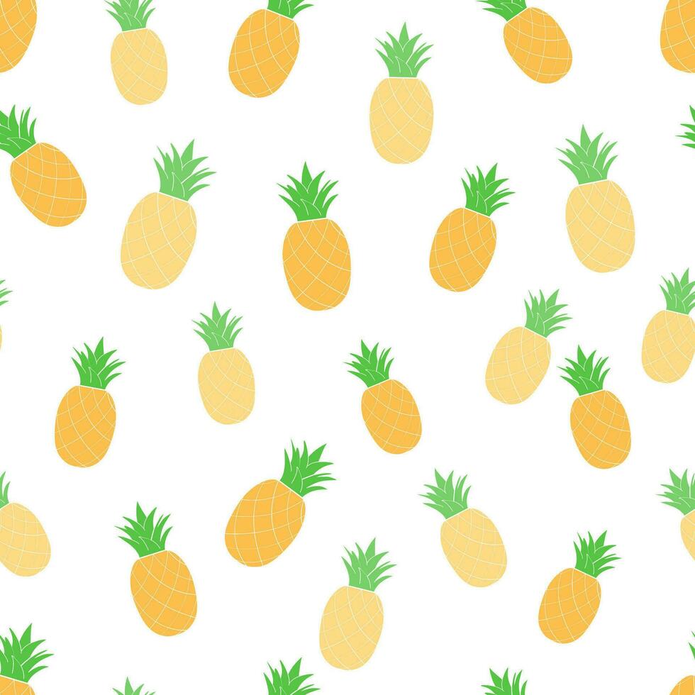 vector naadloos patroon met ananas voor zomer textiel of kleding stof ontwerp Aan wit. eps 10.