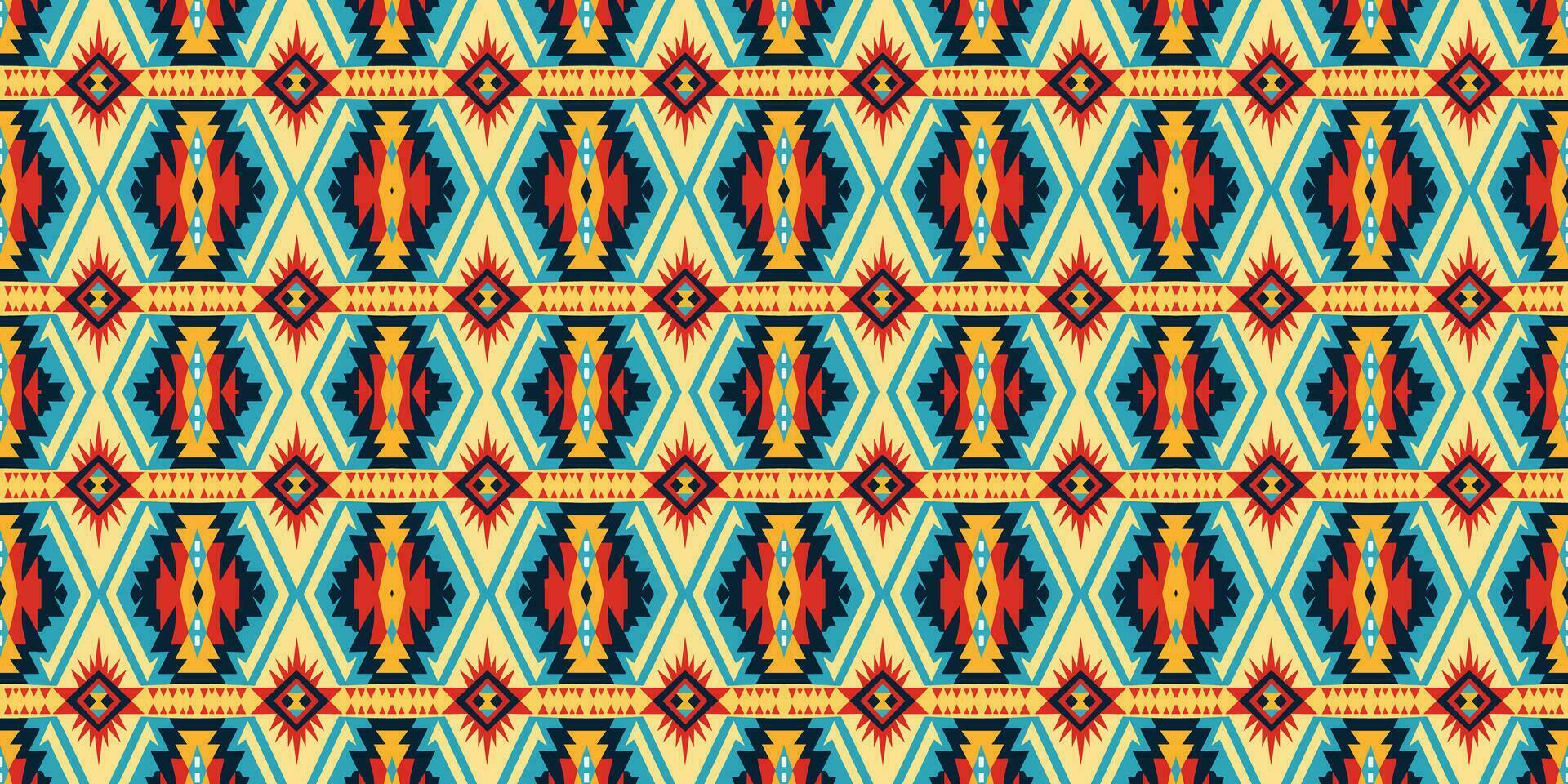 naadloos batik patroon, naadloos tribal batik patroon, en naadloos motief patroon lijken op etnisch boho, Azteken, en ikat stijlen.ontworpen voor gebruik in satijn, behang, stof, gordijn, tapijt, batik borduurwerk vector
