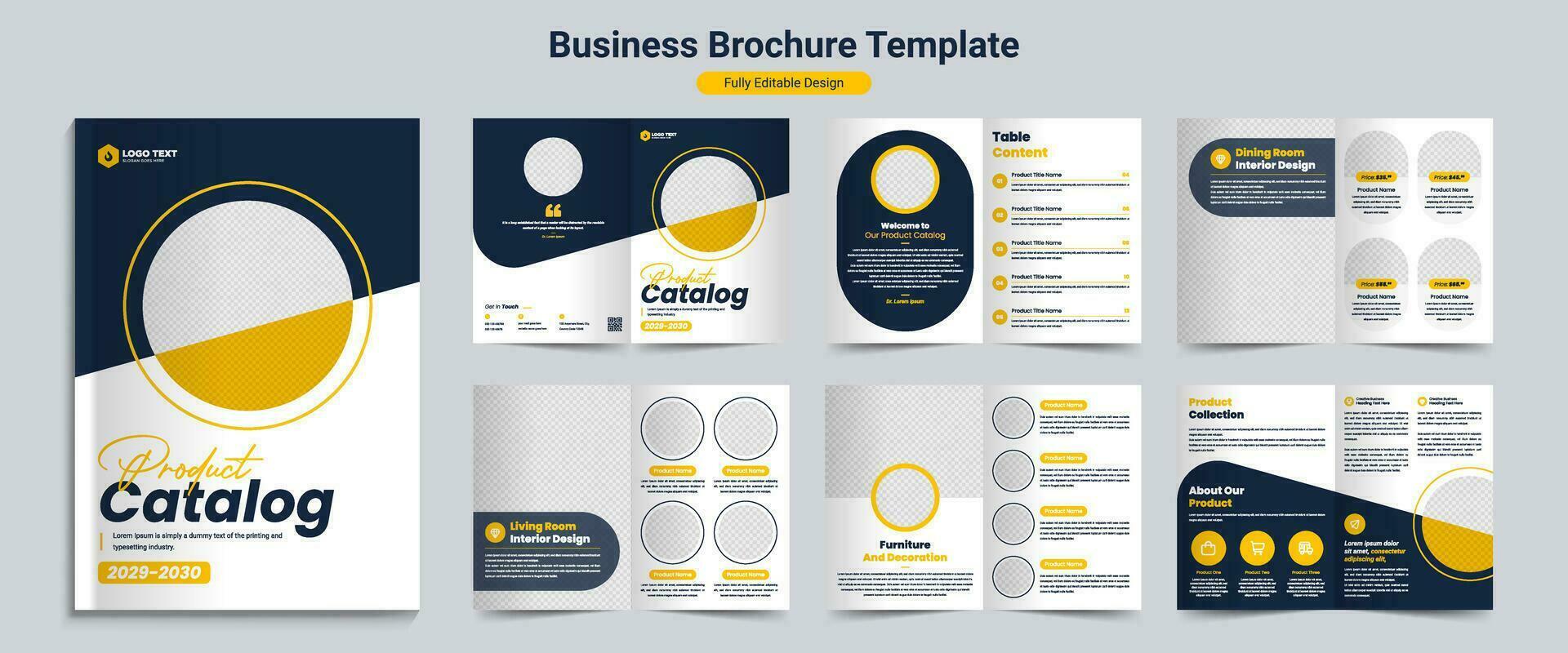 creatief zakelijke bedrijf tijdschrift, voorstel, en Product catalogus profiel brochure lay-out sjabloon ontwerp vector