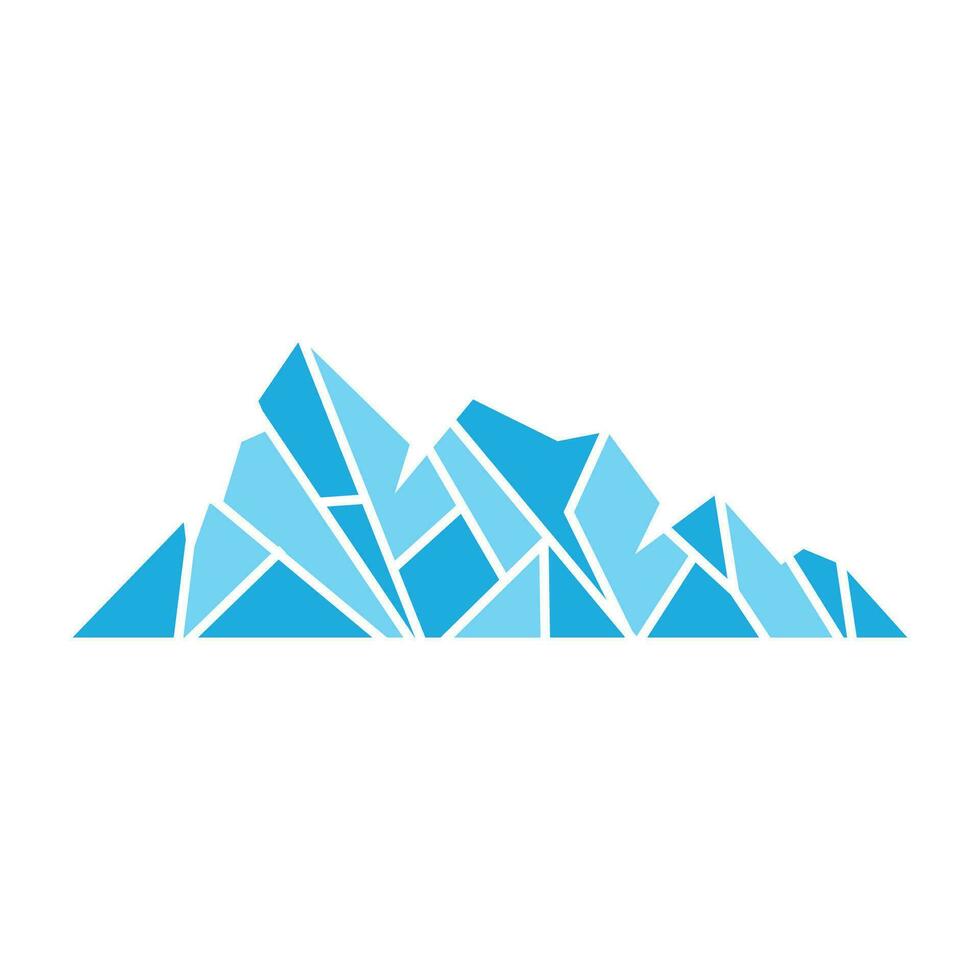 berg logo, antarctisch ijsberg logo ontwerp, natuur landschap vector, Product merk illustratie icoon vector