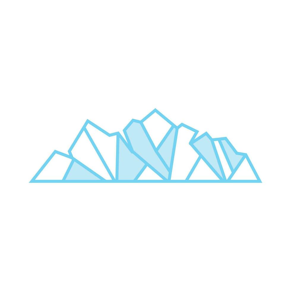 berg logo, antarctisch ijsberg logo ontwerp, natuur landschap vector, Product merk illustratie icoon vector