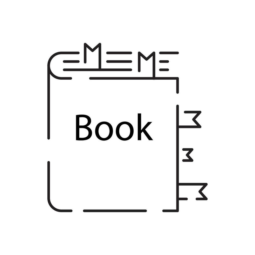lezing boek onderwijs. elektron, audio of mobiel boekenlijn icoon Open boek. vector illustratie van terug naar school, leerzaam benodigdheden.