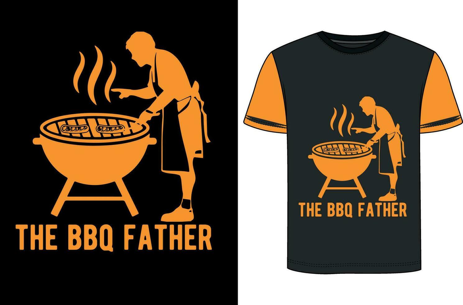 b b q t-shirt ontwerp vector