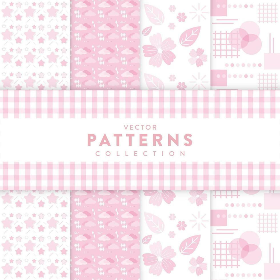 vector patronen collecties roze naadloos patroon