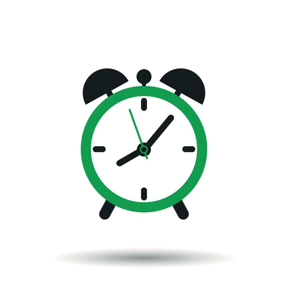 alarm klok icoon. vlak ontwerp stijl. gemakkelijk icoon Aan wit achtergrond. web plaats bladzijde en mobiel app ontwerp element vector