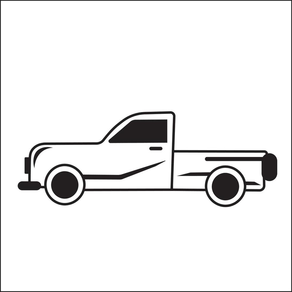 vector illustratie ontwerp van een vracht auto en voor camping silhouet Aan een wit achtergrond. geschikt voor logo's, pictogrammen, t-shirt ontwerpen, websites, stickers, affiches, advertenties, concepten.