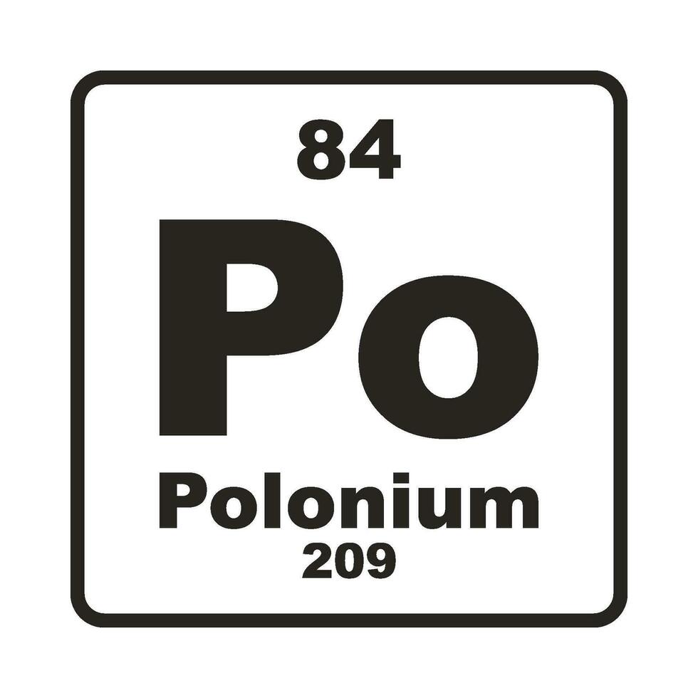 polonium element icoon vector