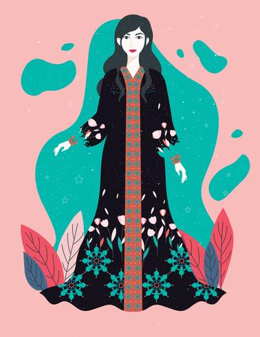 Vrouw In Kaftan Vector