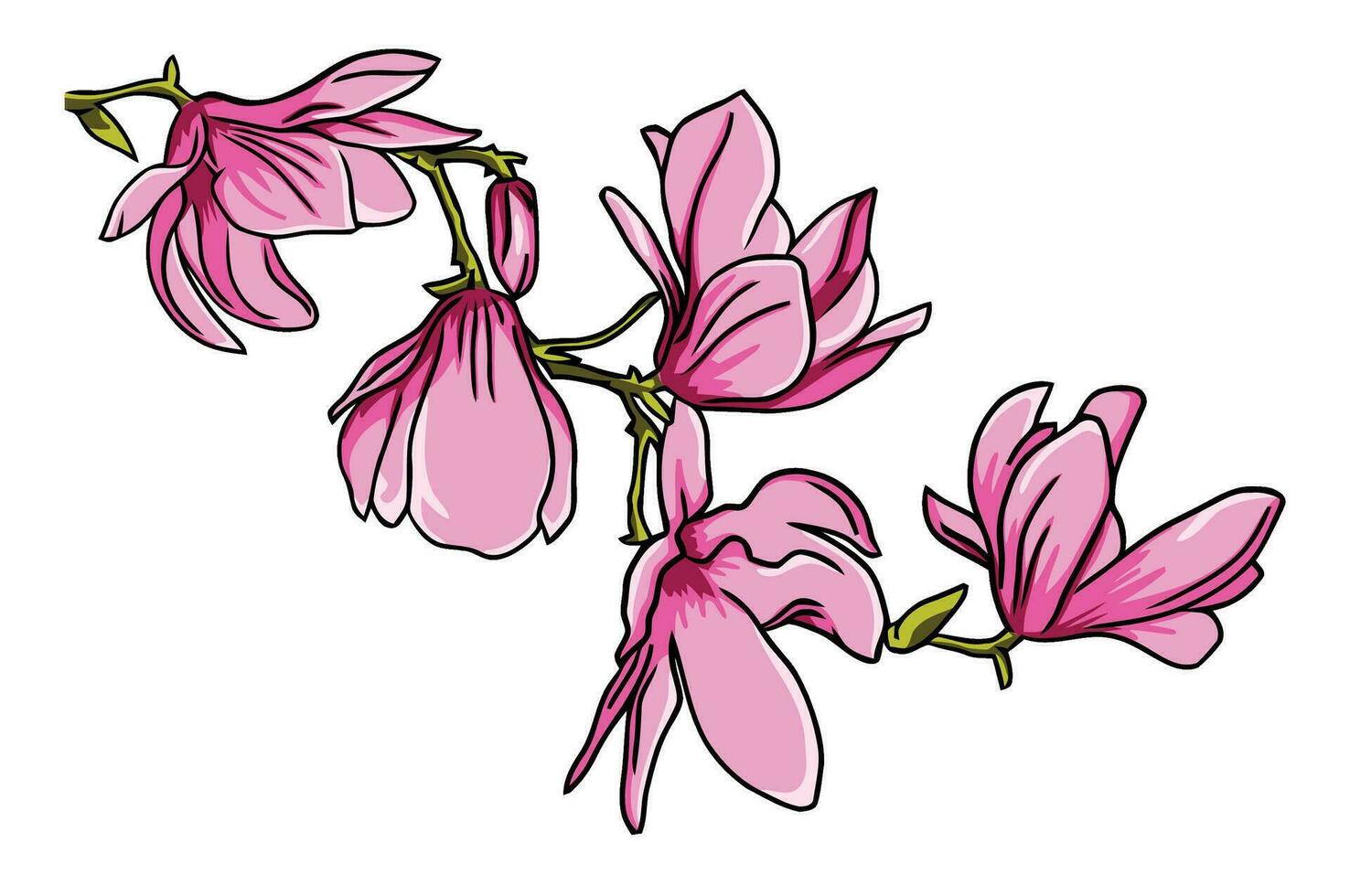 kers bloesems illustratie vector